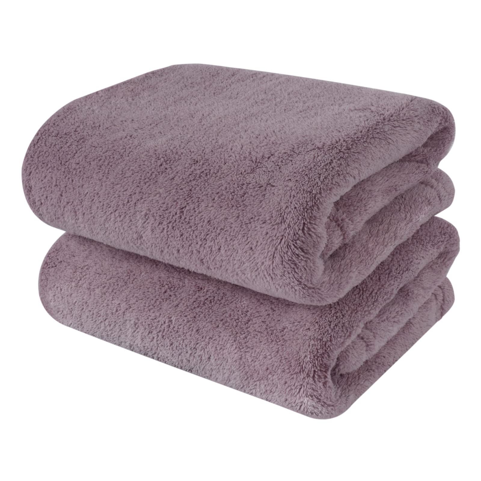 VIVOTE Lot De 2 Serviettes En Microfibre Avec Boucles De Suspension, Super Douces, Séchage Rapide, Absorbantes, 40 X 76 Cm, Violet
