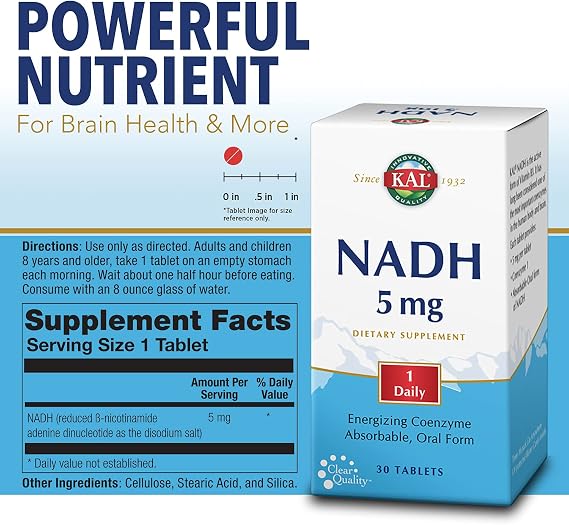 KAL 5 Mg Nadh Tablets, 30 Count