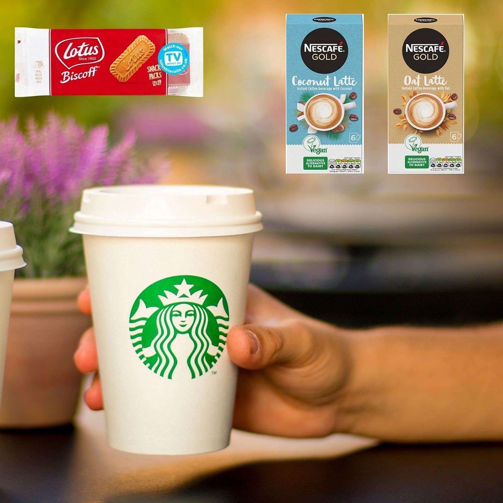 Buy Vegan Friendly Coffee Bundle & Starbucks Reusable Hot Cup, Nescafe