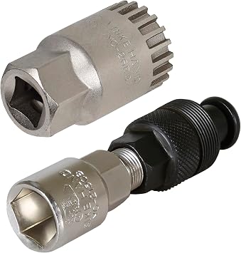 BIKEHAND Bike Bicycle Crank Puller Crank Arm Bottom Bracket B.B. Removal Tool Kit for Mountain and Road Bikes with Square Taper Bottom Bracket and Splined ISIS Drive, Octalink