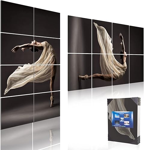 Paneles acústicos artísticos, 48 x 32 x 0.4 pulgadas, a prueba de sonido, decoración de pared, adecuados para reducción artística de ruido, estudios