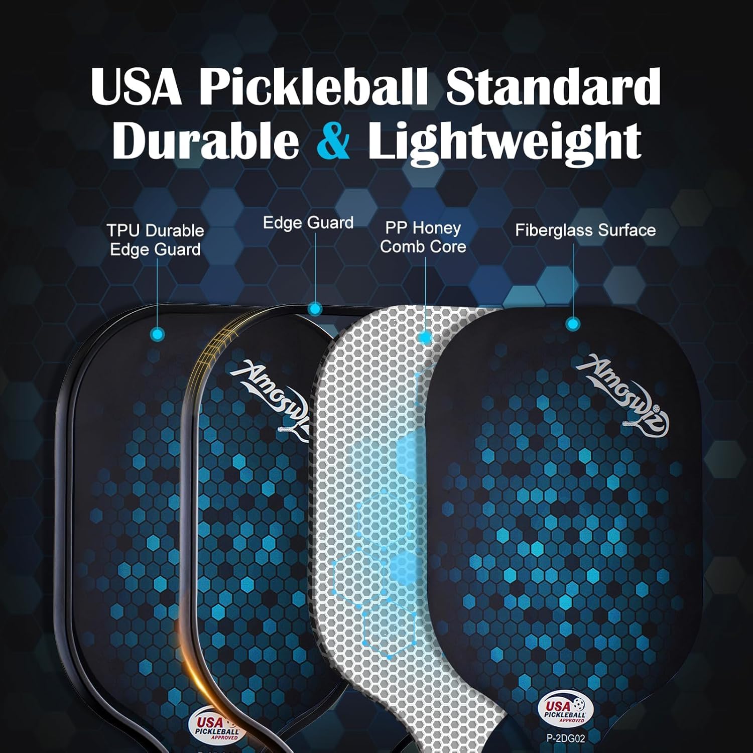 Set De 4 Raquettes De Pickleball Pour Débutants - Avec Balles Et Sac De Transport