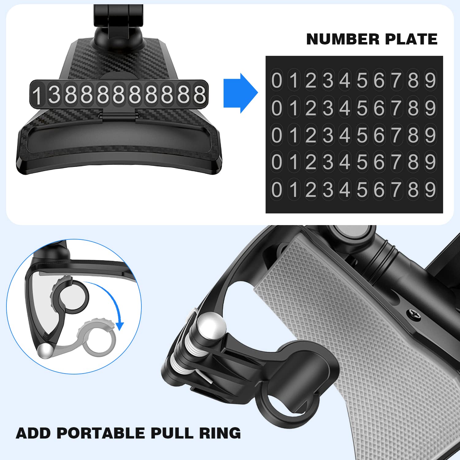 UKOFEW Support Téléphone Voiture,Rotation 360° Fixe Voiture Telephone