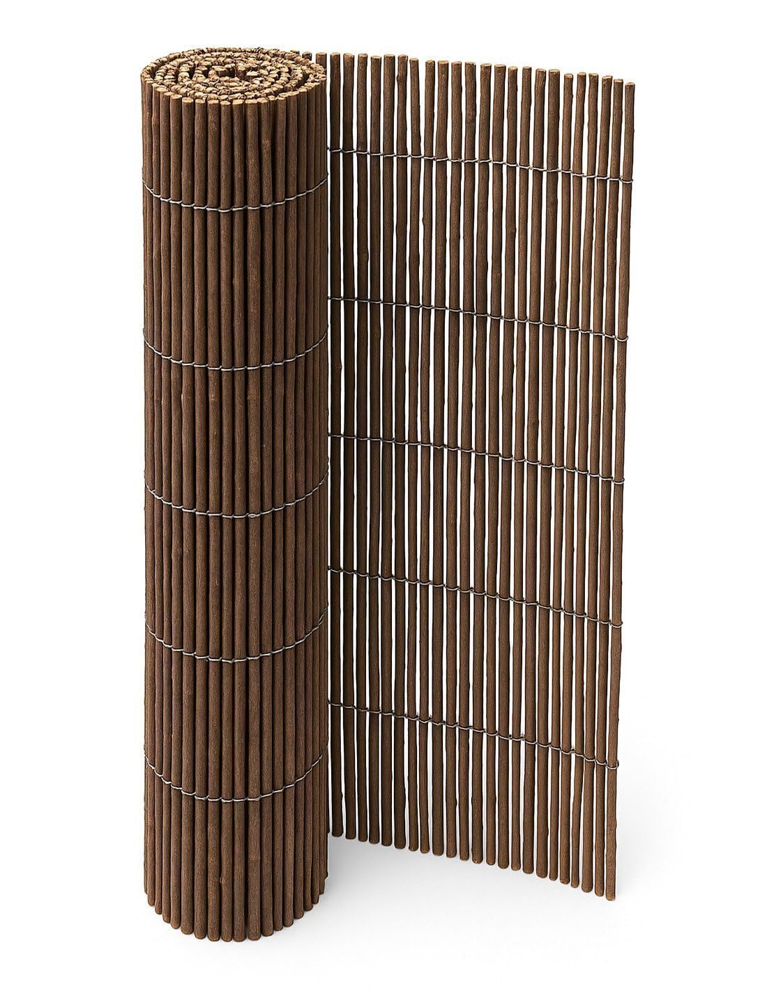 JARDIN202 - Cerramiento de Mimbre Natural Ecológico 80% Ocultación | Valla de Ocultación Decorativa Resistente | Rollo: 2 x 3 metros -