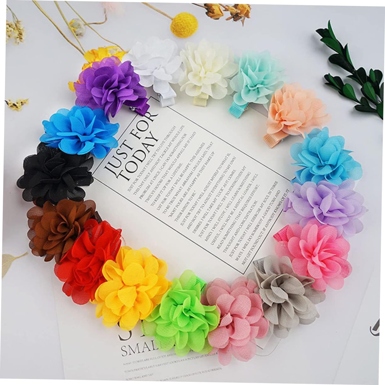 TOYANDONA 100pezzi Fermagli Per Fiore Chiffon Per Bambine Accessori Per Ragazzo Ragazza e Ragazzo Ragazza Perfetti Per Feste e Occasioni Speciali