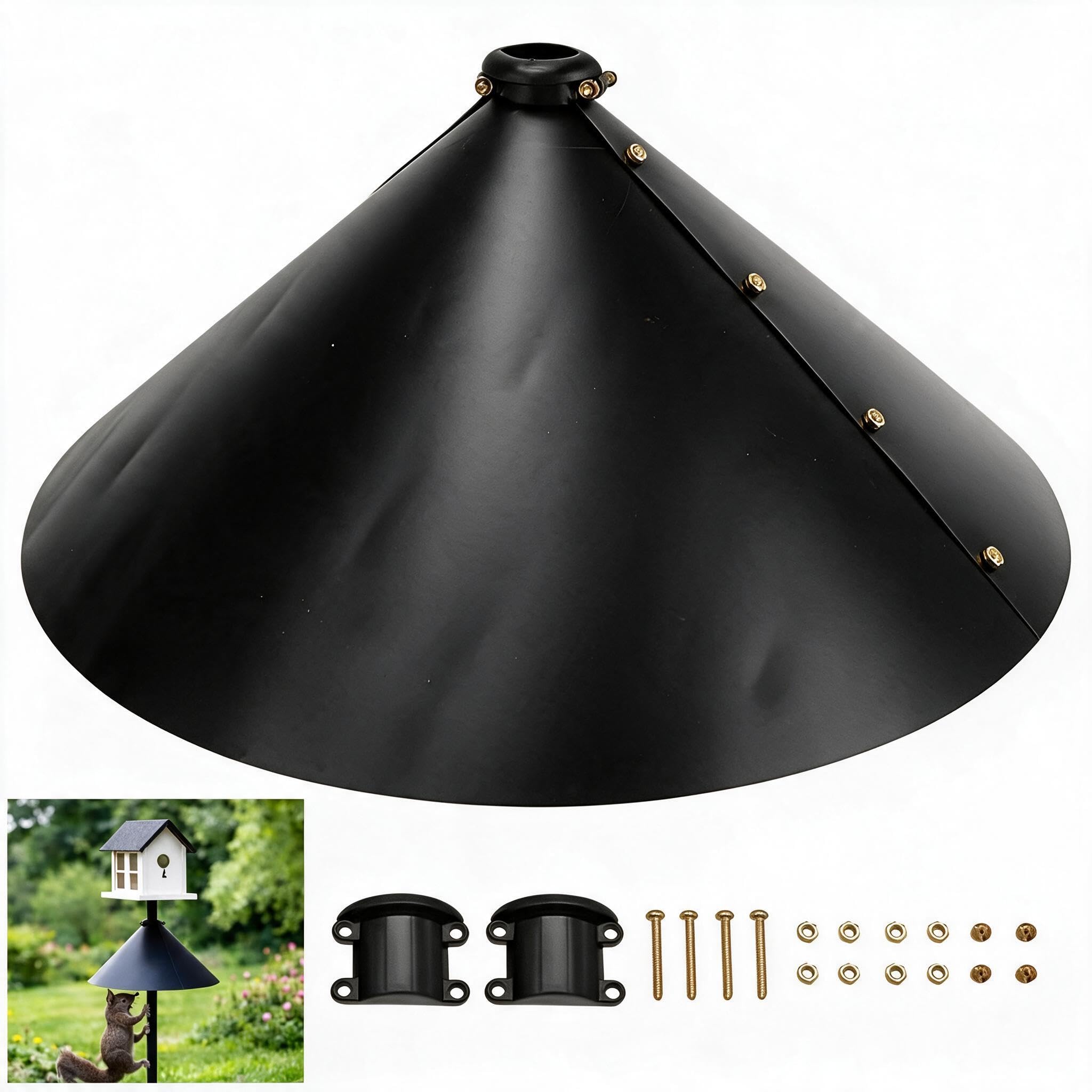 1Pcs Squirrel Baffle Dome,18 Inch Wrap Around Squirrels Deterrent Baffles