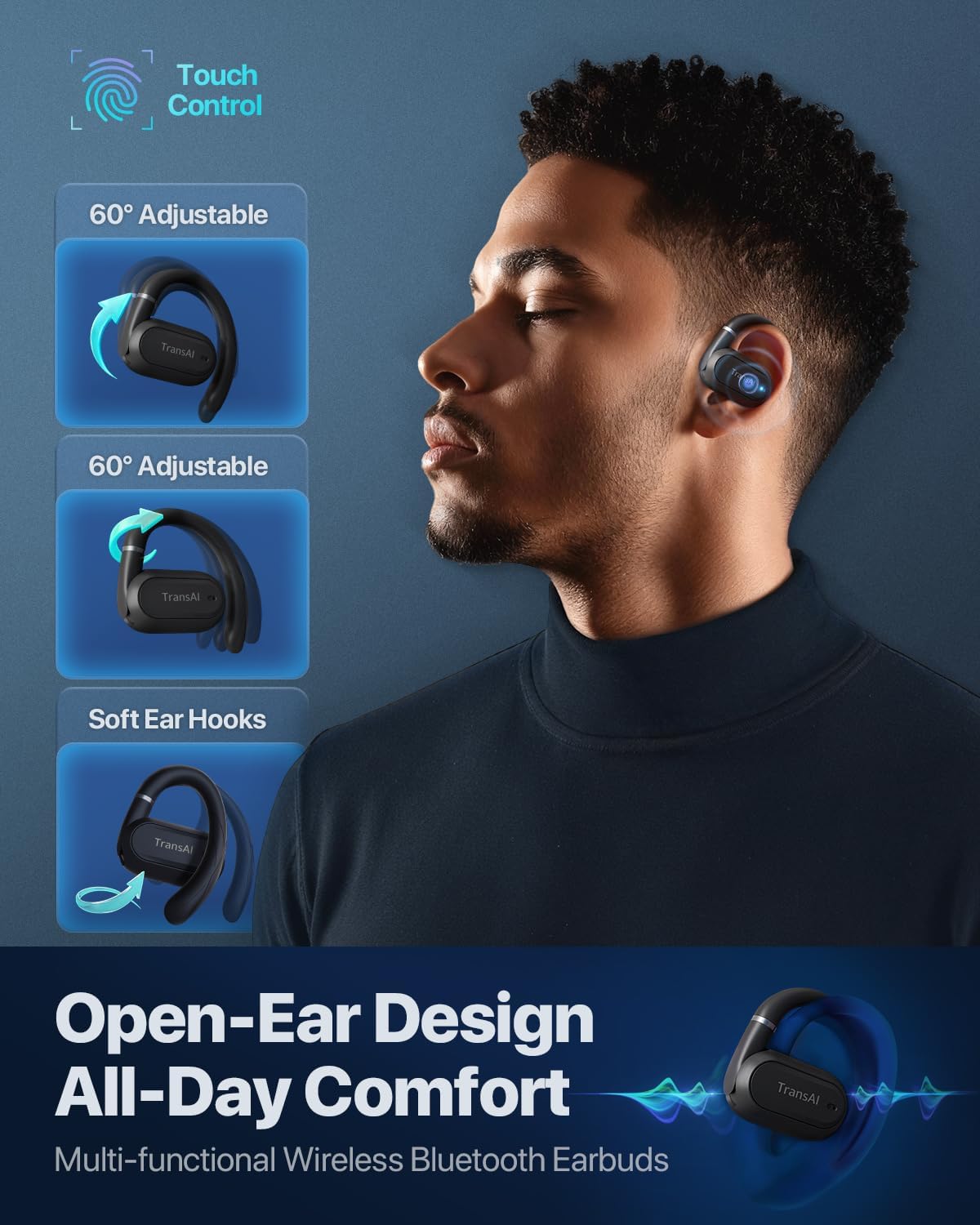 Translation Earbuds Real Time 157 Languages Translator Ear Buds AI Interpreter Earphones, Open-Ear Comfort Support Playing Music Phone Calls, Audifonos Traductores Inglés Español for Travel Business - Image 7