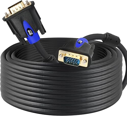 Miniatura 9 de Cable VGA, SHD VGA a VGA HD15 cable de monitor para PC, laptop, TV, proyector de 15 pies