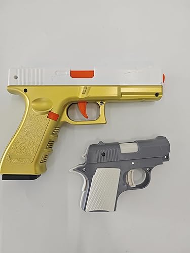 Miniatura 5 de Paquete de 2 juguetes para ansiedad, juguete de plástico con 10 carcasas que se pueden cargar pero no se pueden disparar, cumpleaños Navidad para