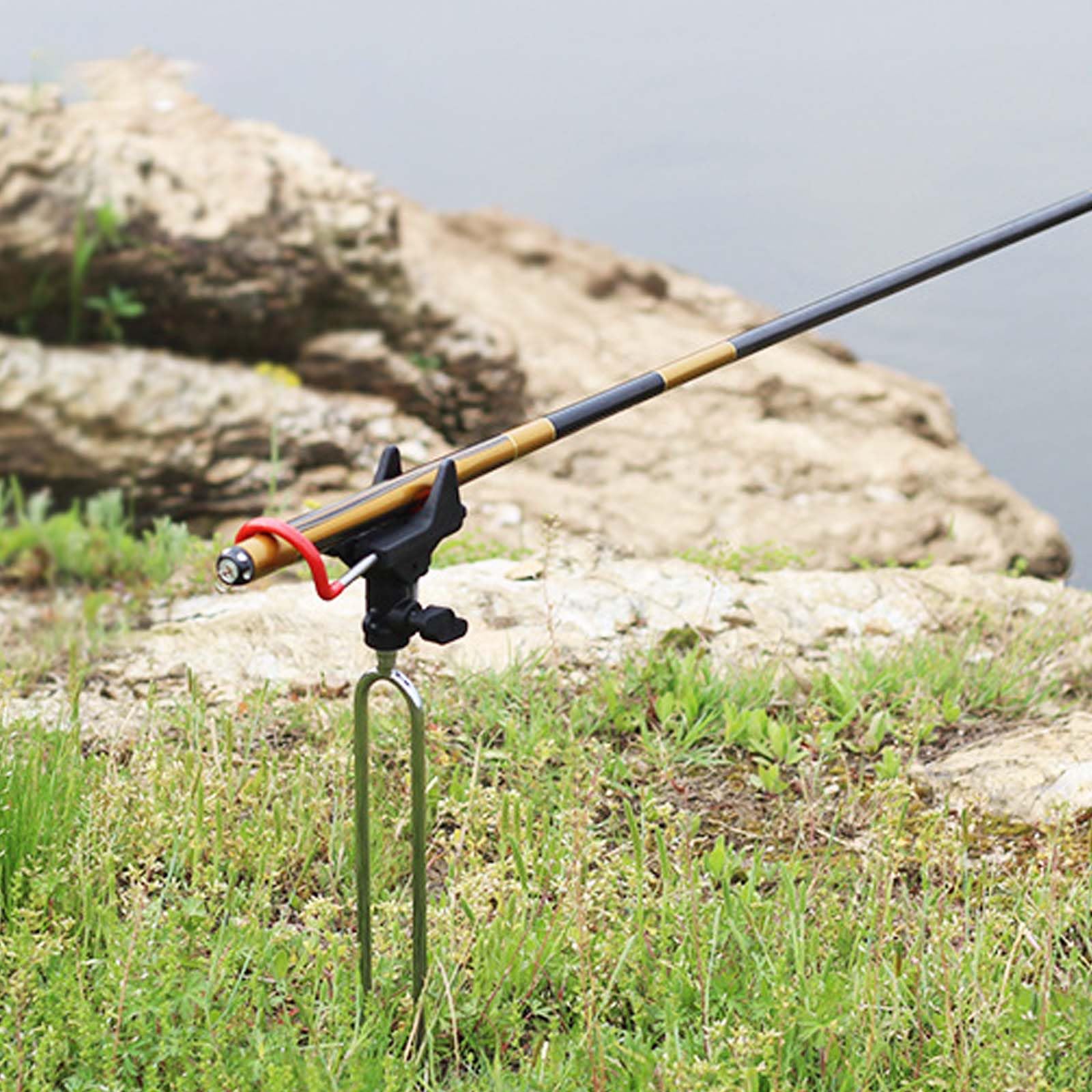 SUPPORTO CANNA DA pesca inserimento a terra palo stabile QTY 1 pz taglia 29 10 3 EUR 27,57