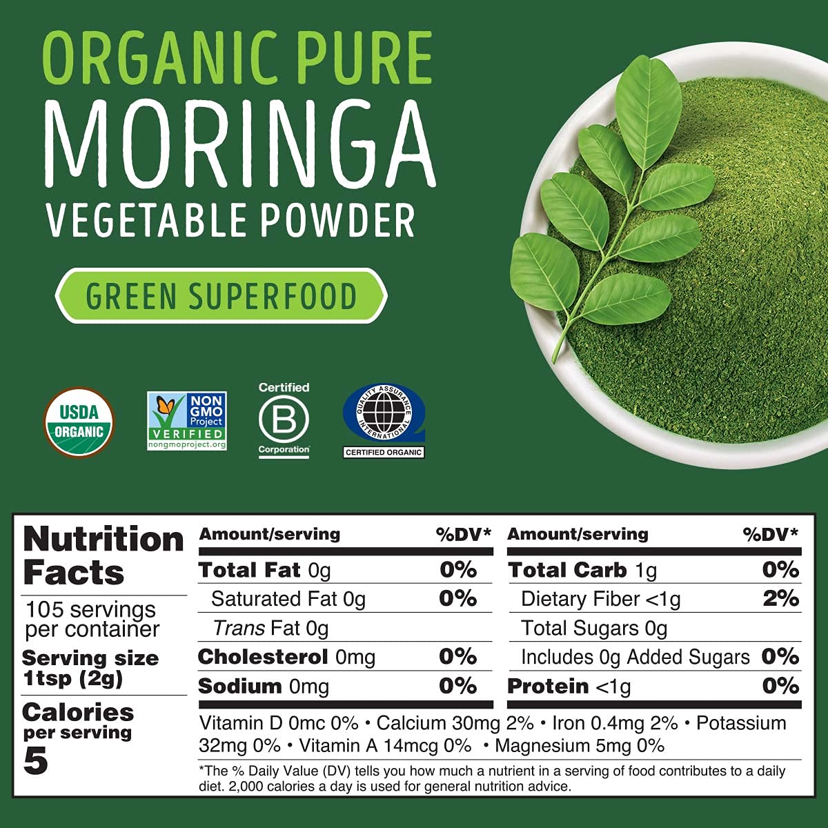 Moringa greens&protein Powder (850460005318)