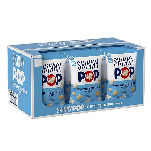 Miniatura 46 de SkinnyPop Palomitas de maíz, sin gluten, sin OMG, aperitivos saludables, aperitivos de Halloween, palomitas de maíz cheddar blancas, sin lácteos