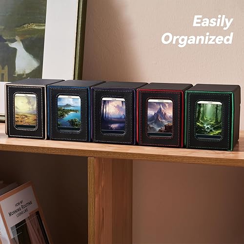 Miniatura 4 de Caja de cartas para MTG Commander - Diseño patentado, Commander Display, se adapta a 100 tarjetas de doble manga, ladrillo de tarjetas de 35 puntos