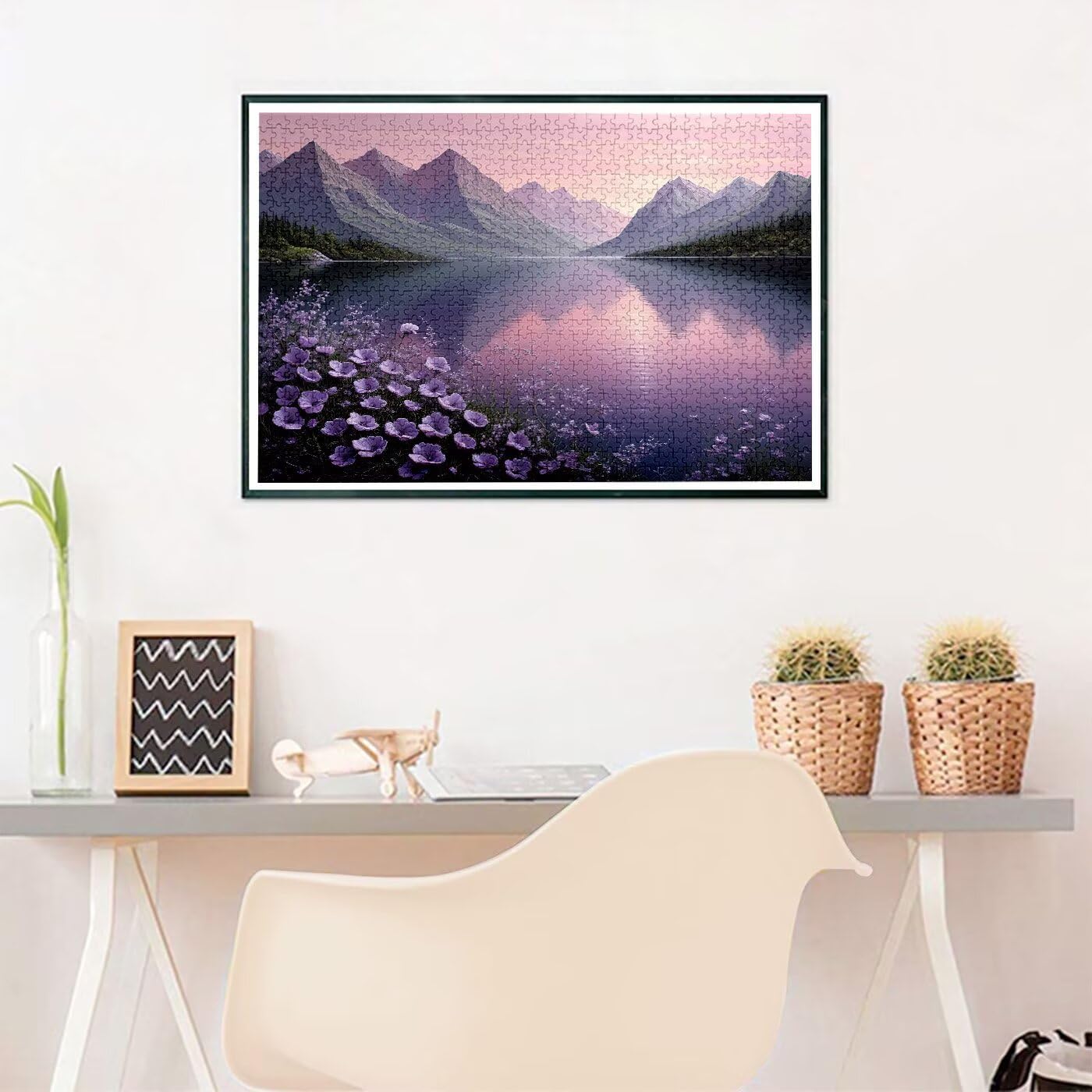 Puzzle 2000 sztuk dla dorosłych, puzzle nad jeziorem grafika gra logiczna dla dorosłych, góra puzzle DIY wiszące puzzle raz ukończone 14 lat, prezenty D-199