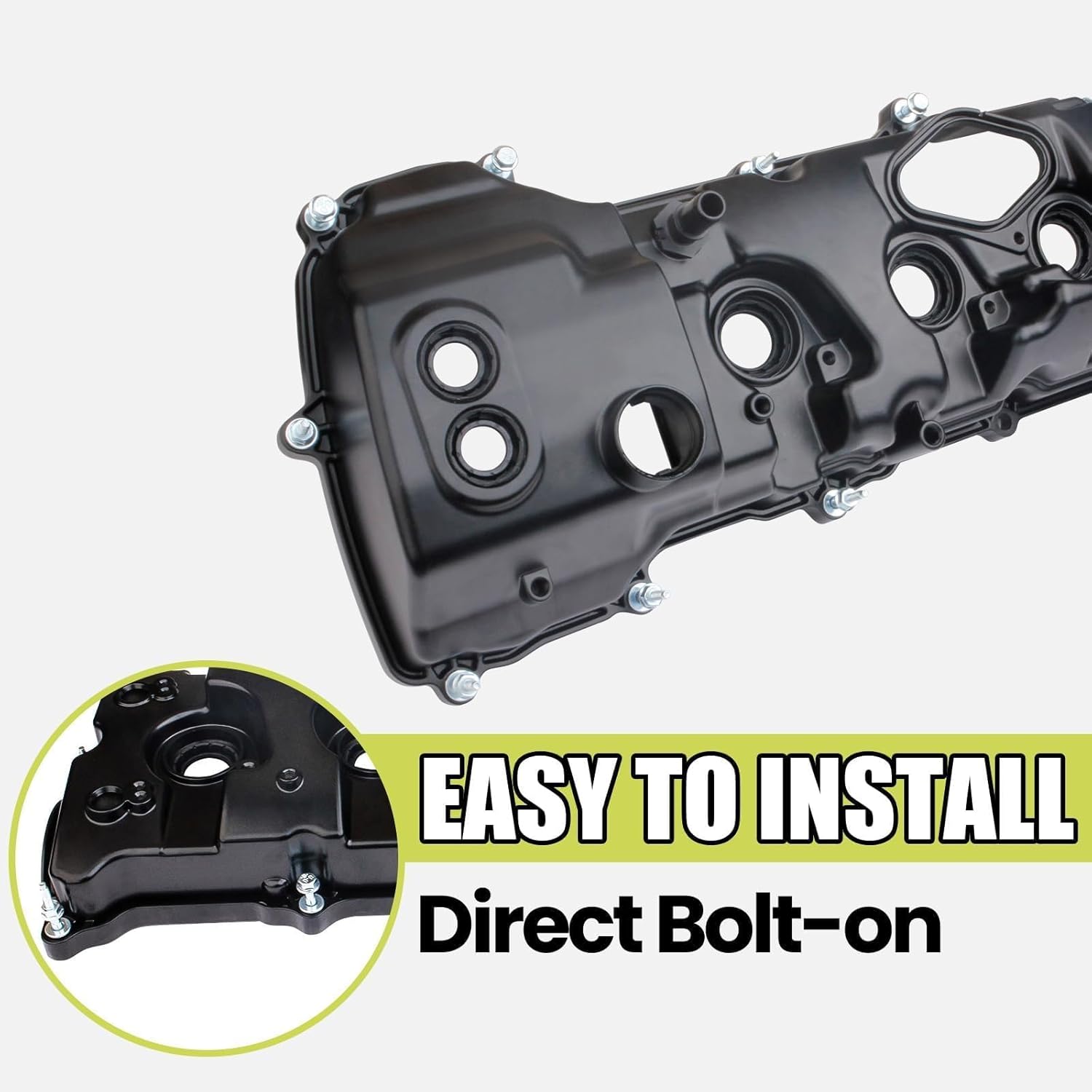 Aluminum Valve Cover Set Compatible with Ford Expedition F 150 Transit 150 250 350 Lincoln Navigator 3.5L V6 2013-2023 Replace BL3E6K273CB DL3E6K271FA