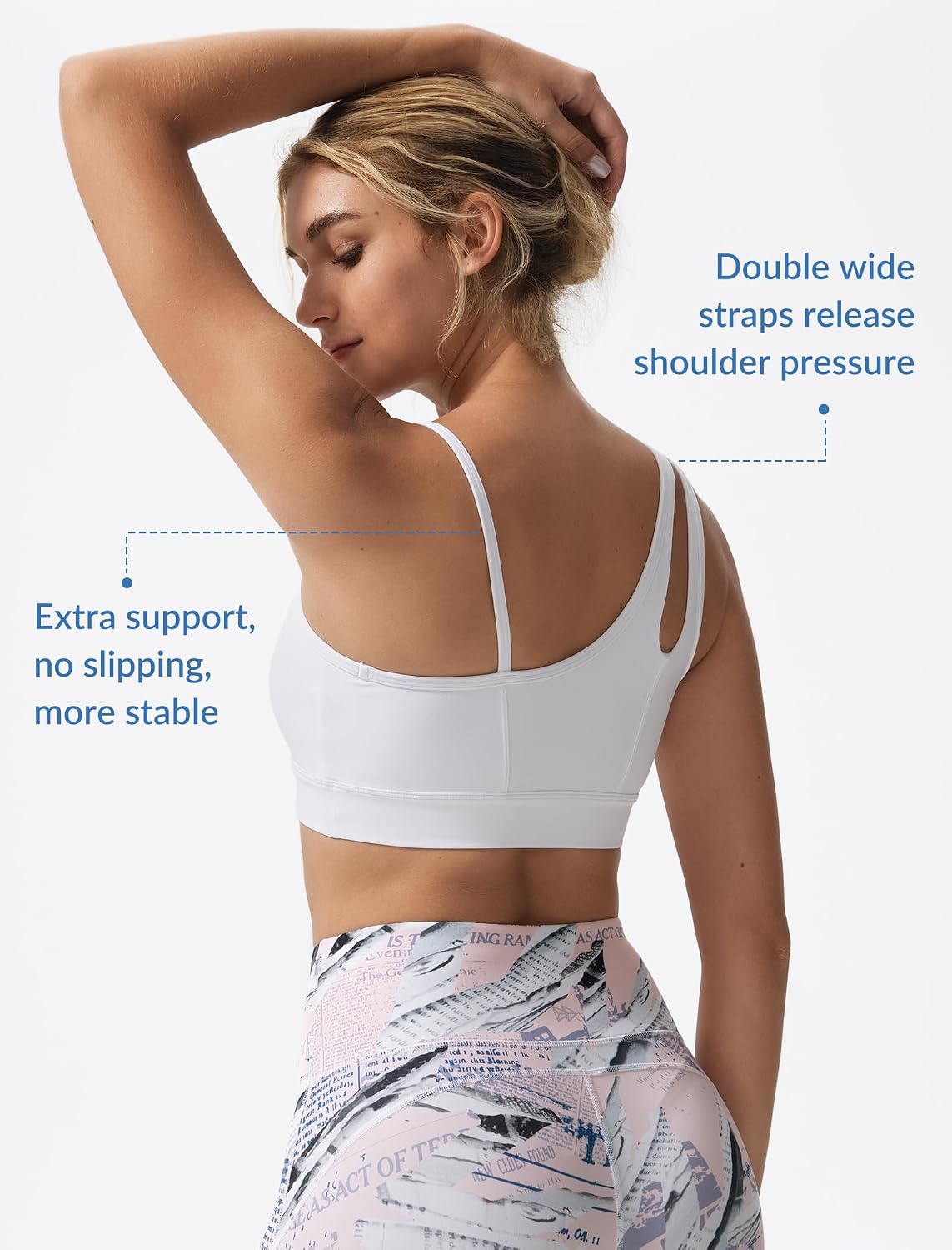 Yvette Womens One Shoulder Sports Bra Asymmetrical Strap Yoga Light Support Padded Wireless Tank Top