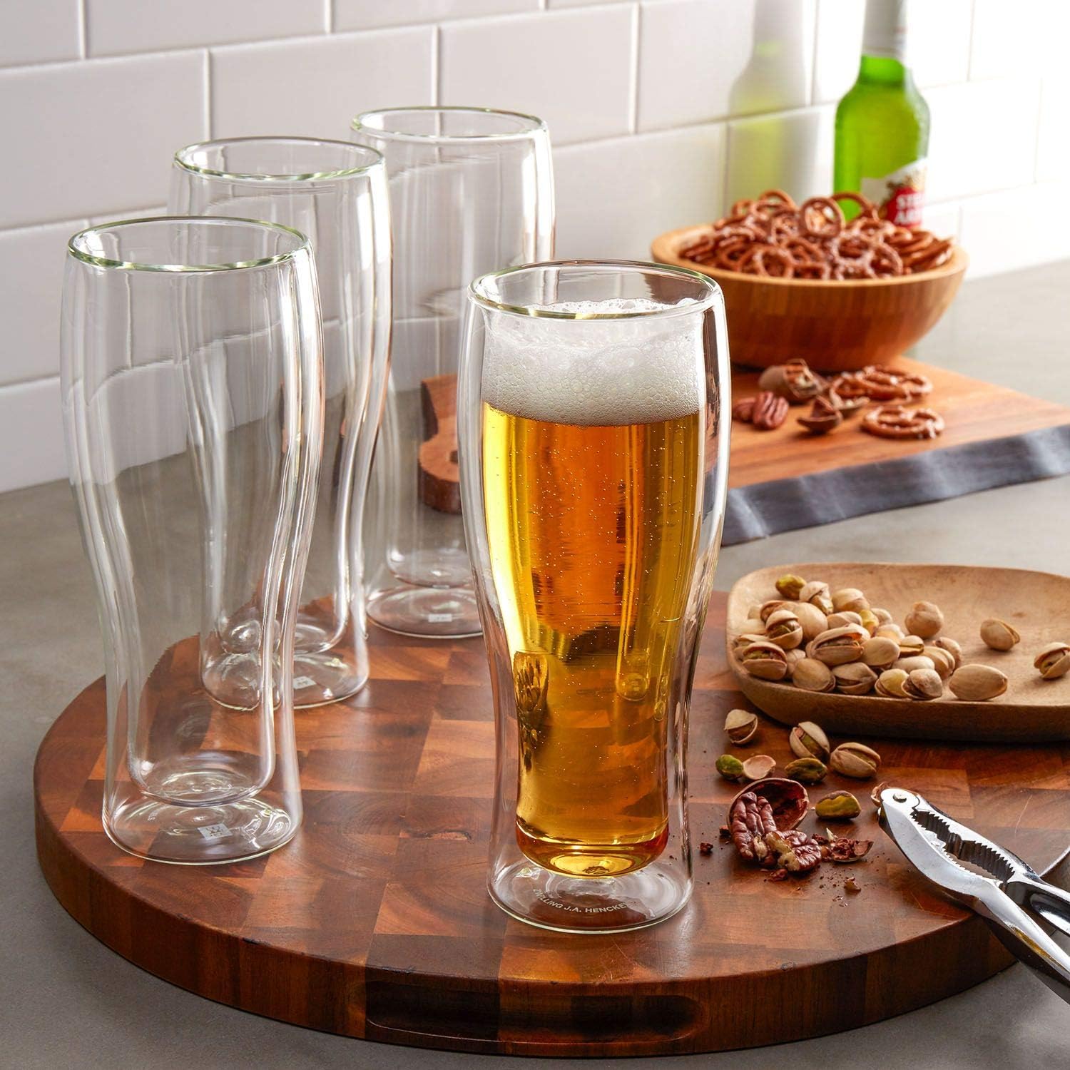 Henckels International 14-oz. Double Wall Beer Glass, 4-pack
