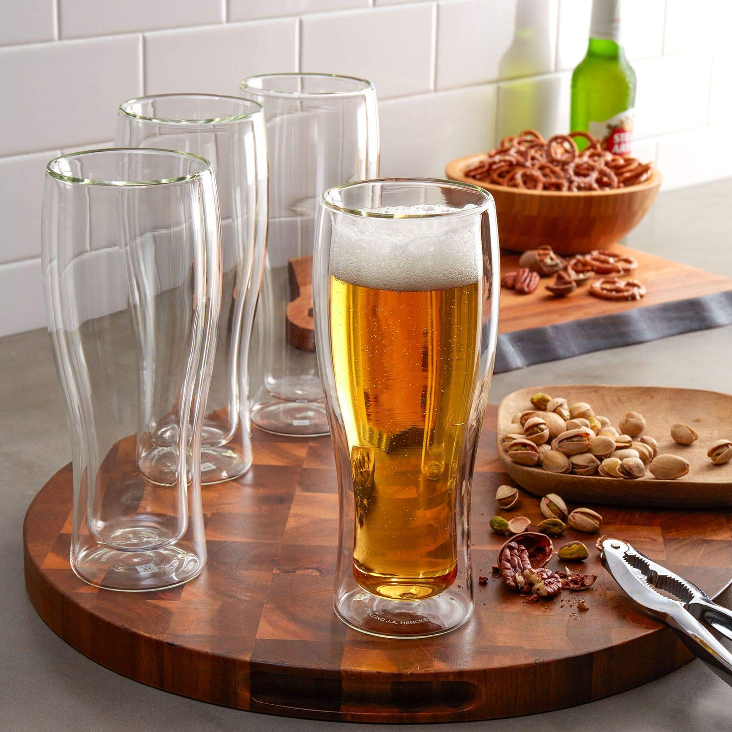 ヲ*ハ様 conix beer glass 3セット Amazon.com | Henckels International 14-oz. Double Wall Beer Glass