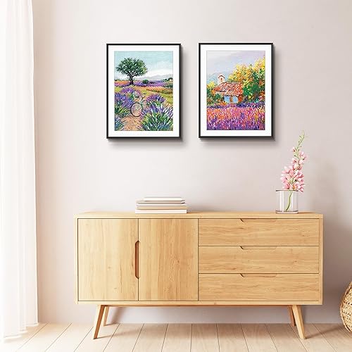 Vista 101 de Golden State Art - Marco de fotos de aluminio satinado clásico de 8 x 10 con alfombrilla de color marfil para fotos de 5 x 7 y cristal real, Dorado