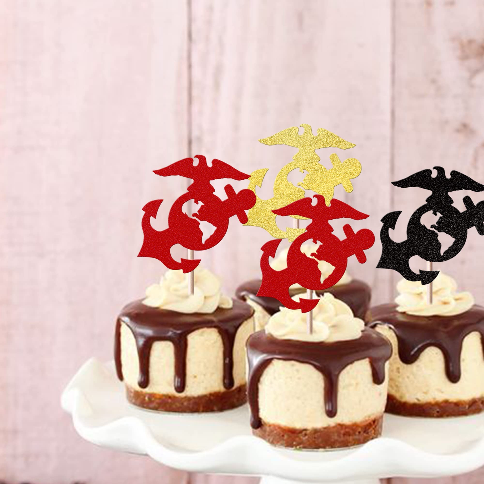 Welcome Ceremony Decor Kreat4joy 24pcs Military Themed Cupcake Toppers ...