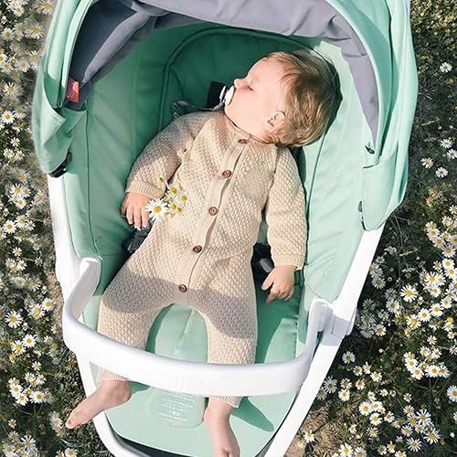 Miniatura 2 de mimixiong Mameluco de algodón para bebé recién nacido, ropa de punto de manga larga para niños y niñas con gorro cálido