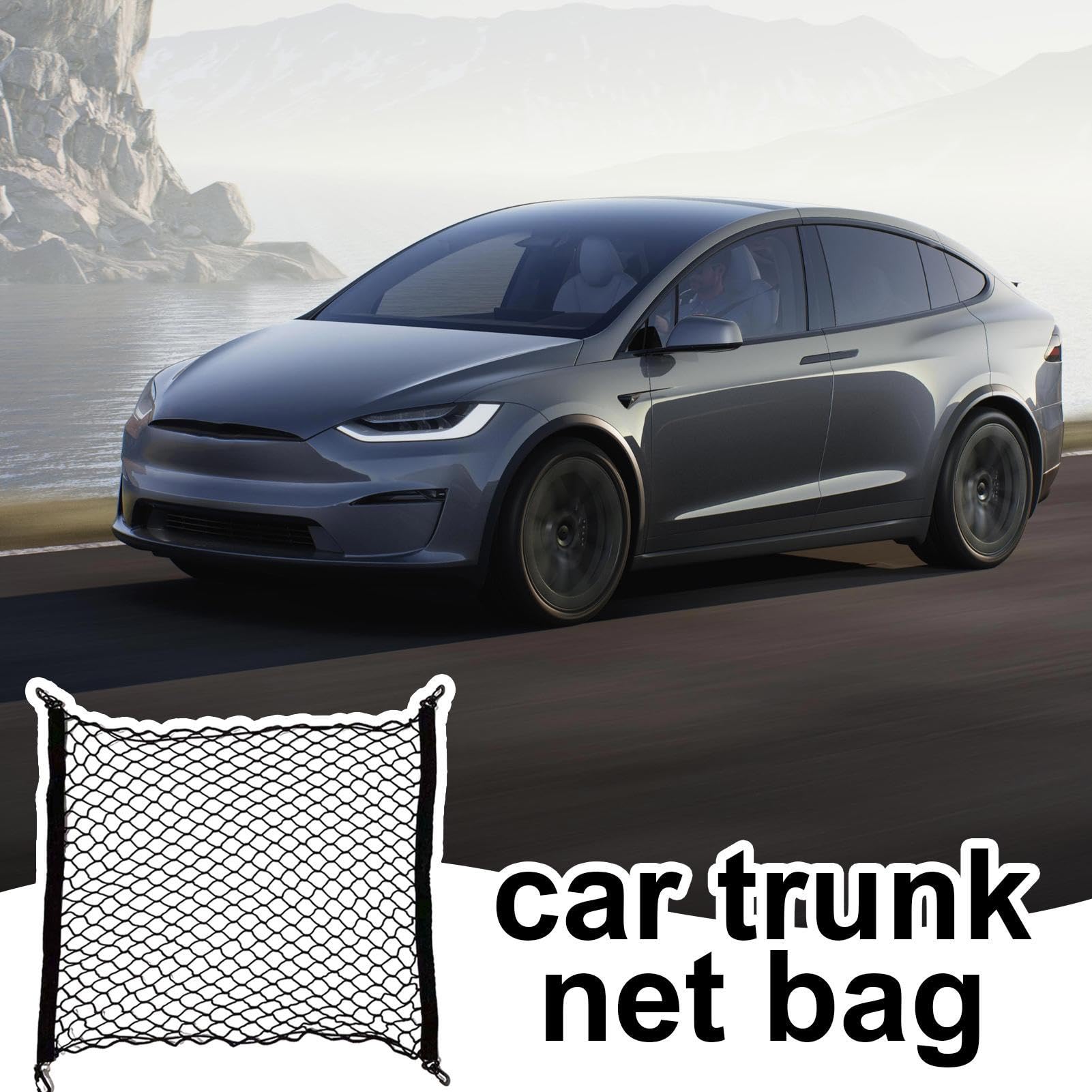 Kofferraum-Netz-Gepäcknetz | Universale vertikale Autositz-Rücksitz-Halterung mit Haken, Automobil-Frachtnetze für Lebensmittel, kleine Gegenstände, sparen Sie Platz im Auto