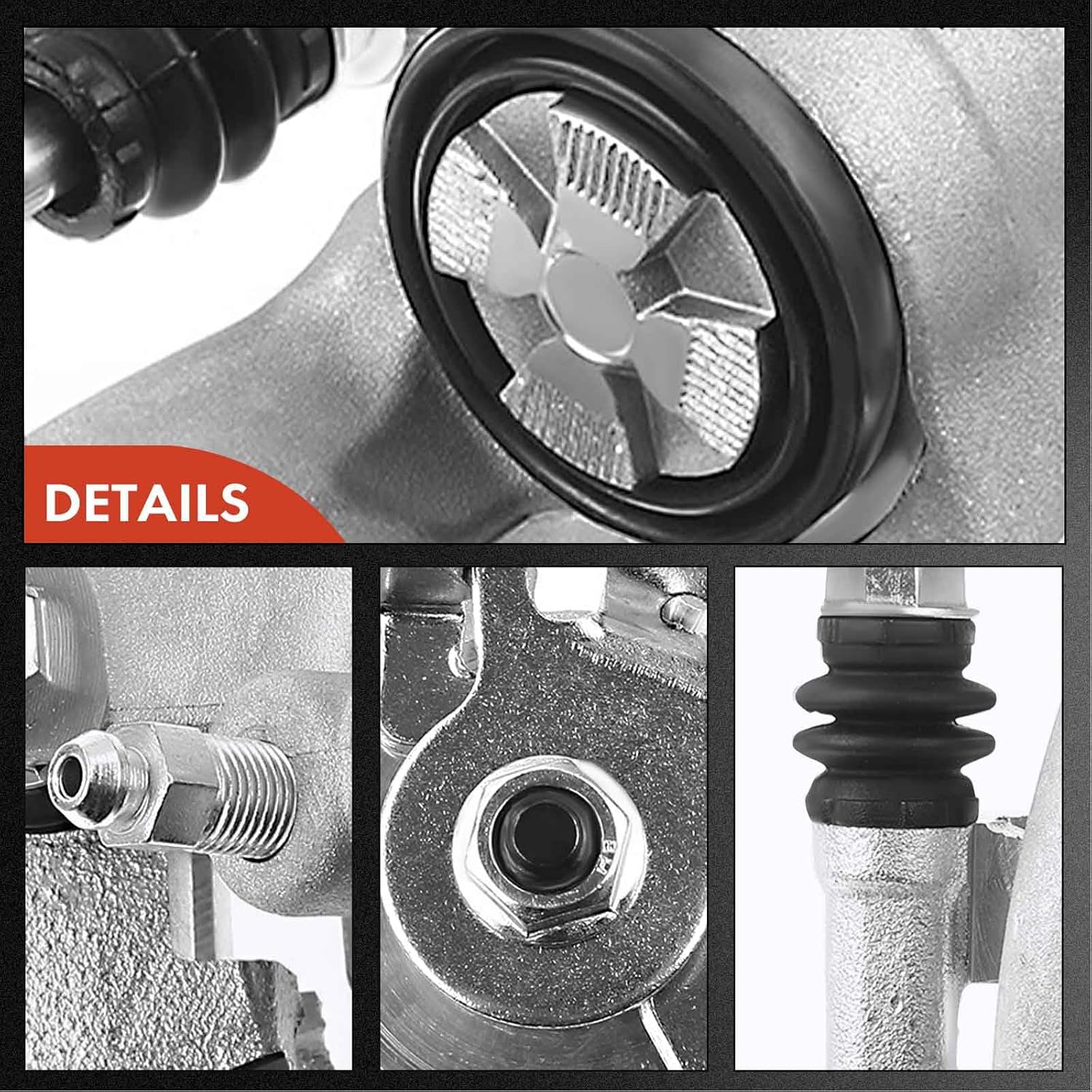 A-Premium Disc Brake Caliper Assembly with Bracket Compatible with Mini Models - Cooper 2007-2014, Cooper 2015 (1.6L Naturally Aspirated) - Rear Rear Driver and Passenger Side, 2-PC Set