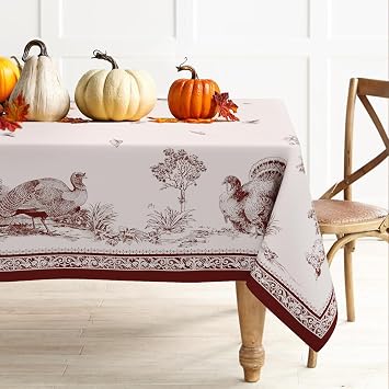 Bnejvif Oval Thanksgiving Tablecloth Fall Tablecloth Leaves Autumn Tablecloths Waterproof Thankgiving Decorations Printed Fall Table Cloth for Oval Tables 54 X 72 Inches