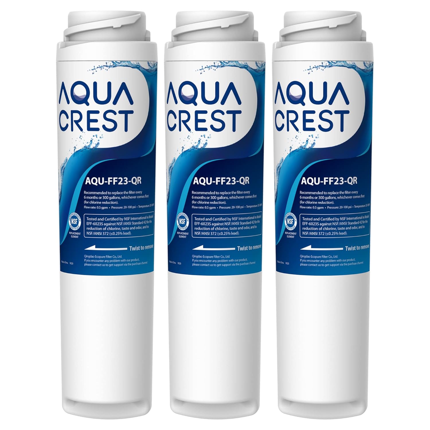 AQUA CREST Replacement Undersink GXRLQR Inline Water Filter, Compatible