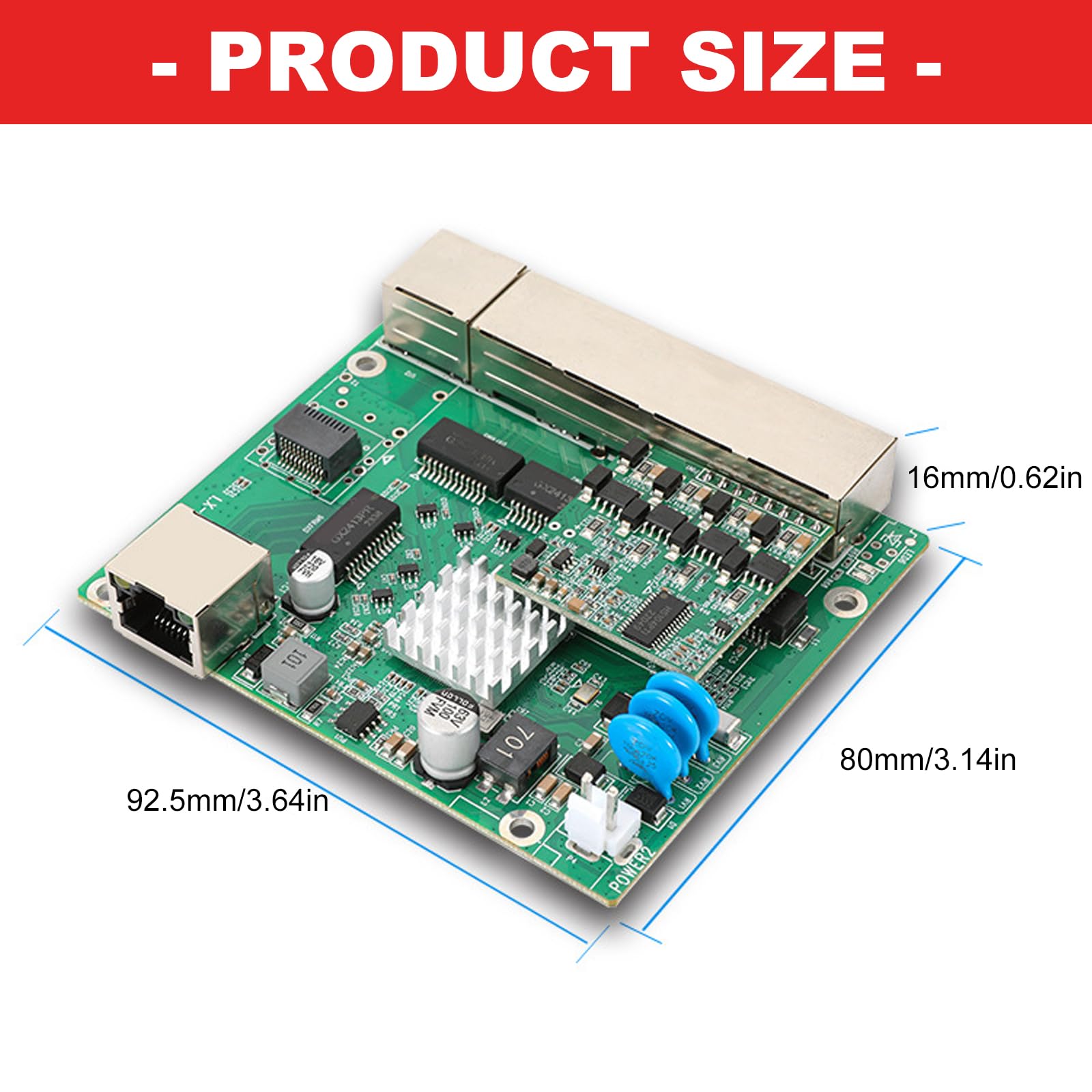 Switch Gigabit Ethernet a 6 porte con LED, con POE A