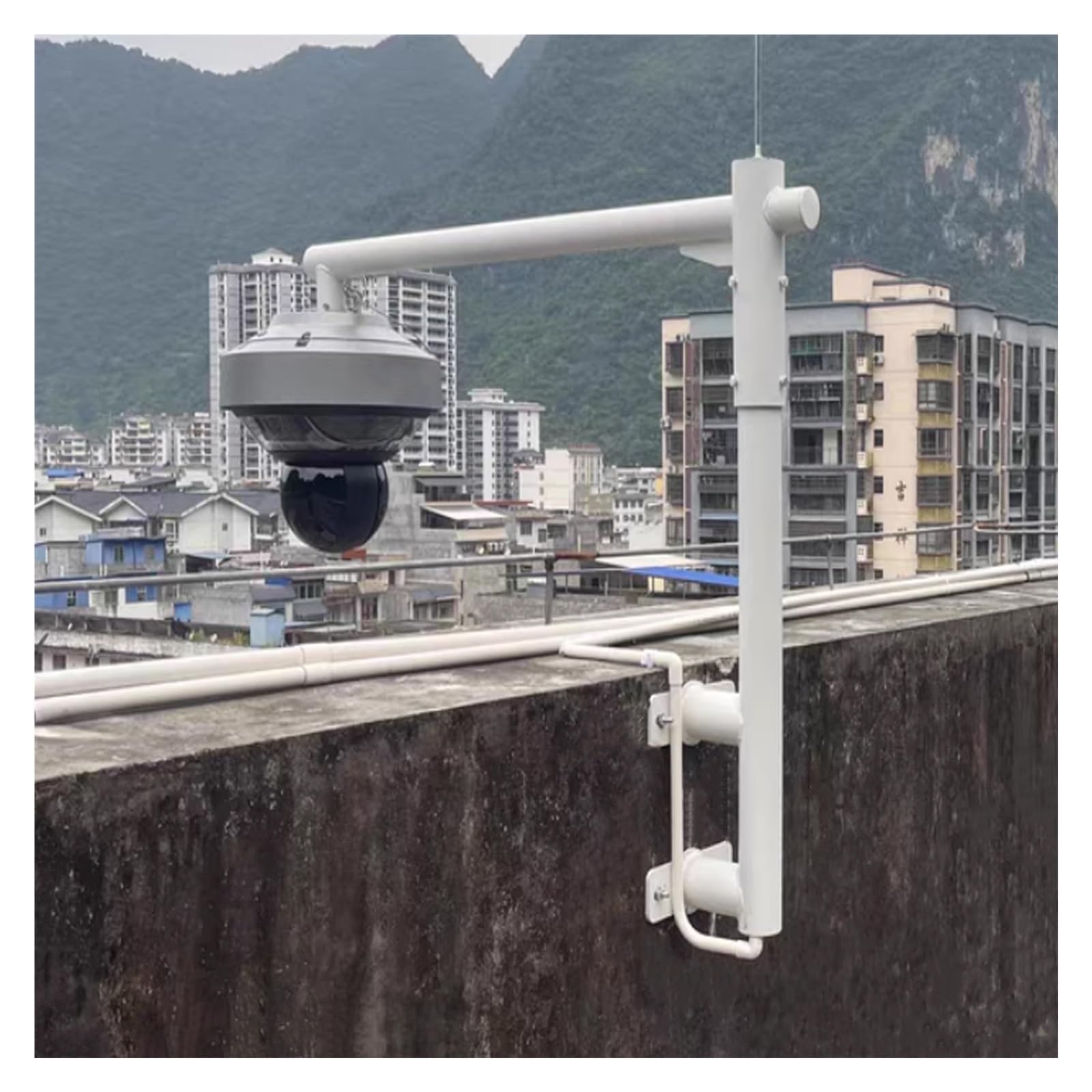 Générique Support Mural pour caméra de sécurité - Support de Surveillance extérieur détachable de 1,5 m, rallonge Tout Temps pour Une sécurité et Une stabilité accrues à Domicile