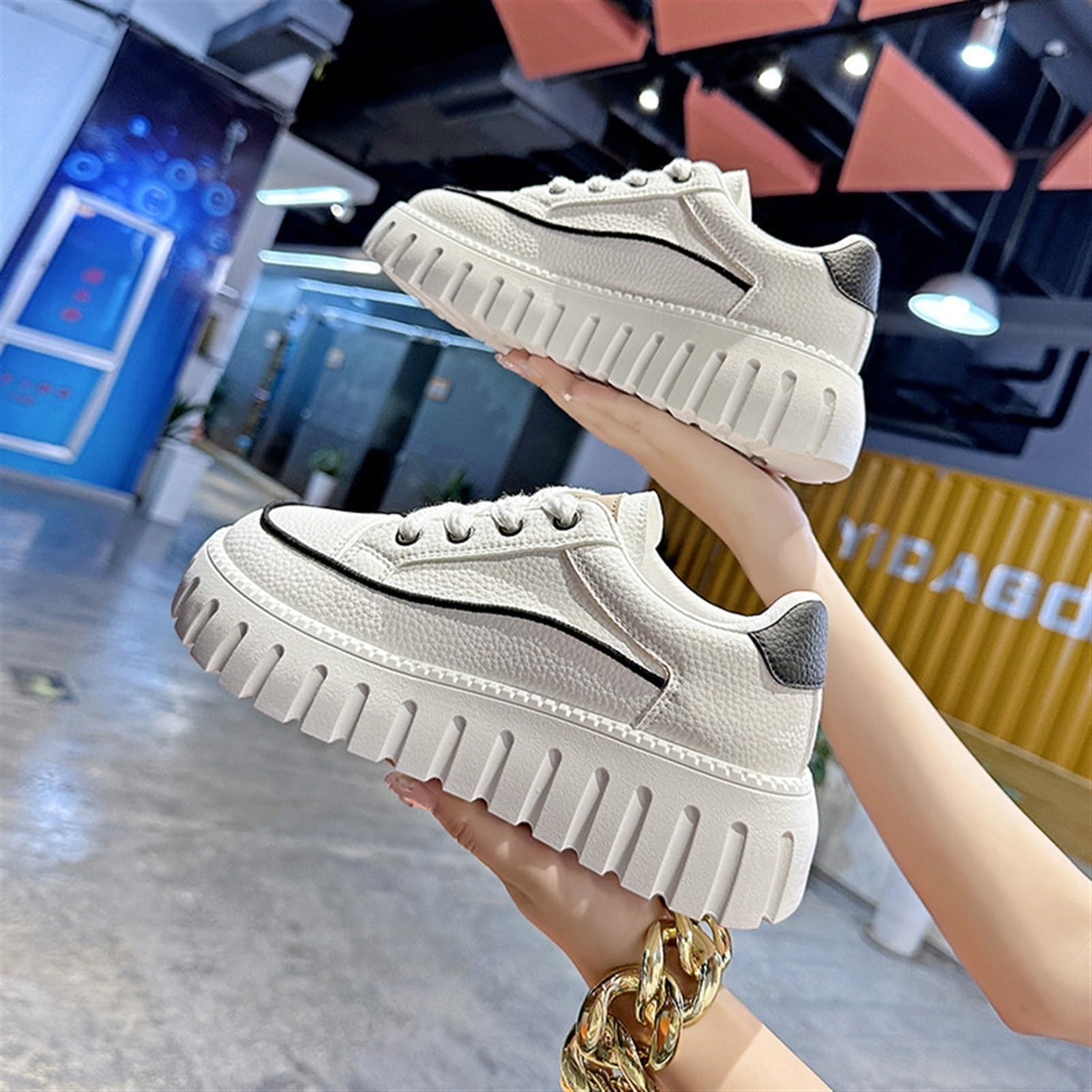 Nuevas Sneakers Mujer Moda Casual Chunky Zapatillas De Deporte Aumentar La Altura Zapatillas De Deporte para Los Estudiantes A Usar Zapatillas para Correr Al Aire Libre
