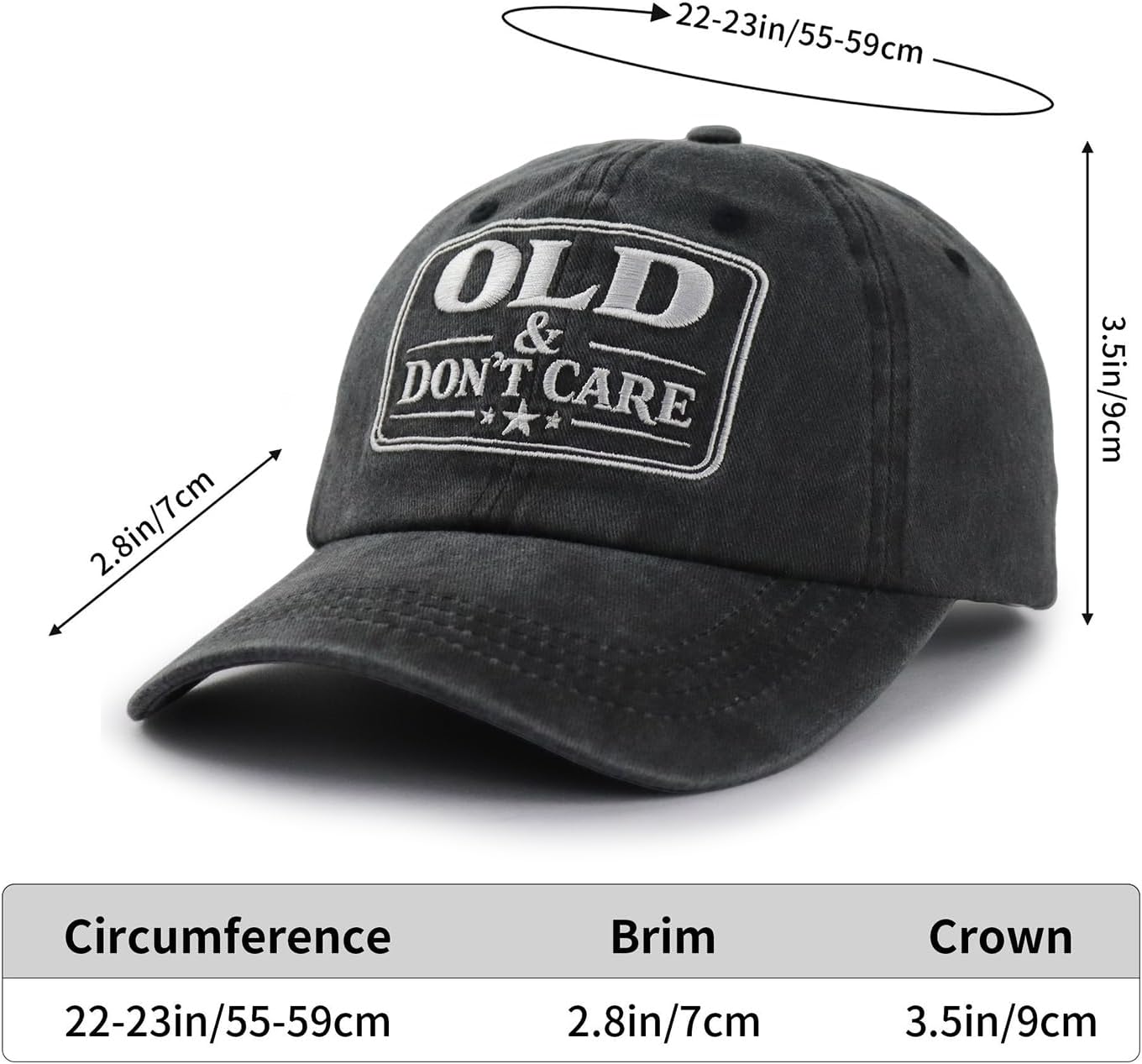Embroidered Baseball Cap for Men Women, Adjustable Cotton Hat image 2