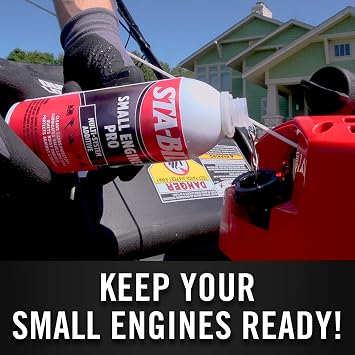 STA-BIL Small Engine Pro Multi-System Additive - Protects Against Ethanol - Cleans Carb And Injectors - Improves Engine Efficiency - Lubricates Valves And Pistons, 16 fl. oz. (22305) , Red