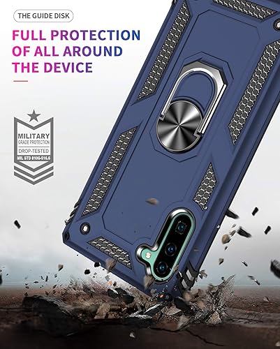 Miniatura 7 de Funda para Samsung Galaxy Note 10, Note10 con protectores de pantalla HD, soporte de anillo de metal de grado militar con soporte de 15 pies, a