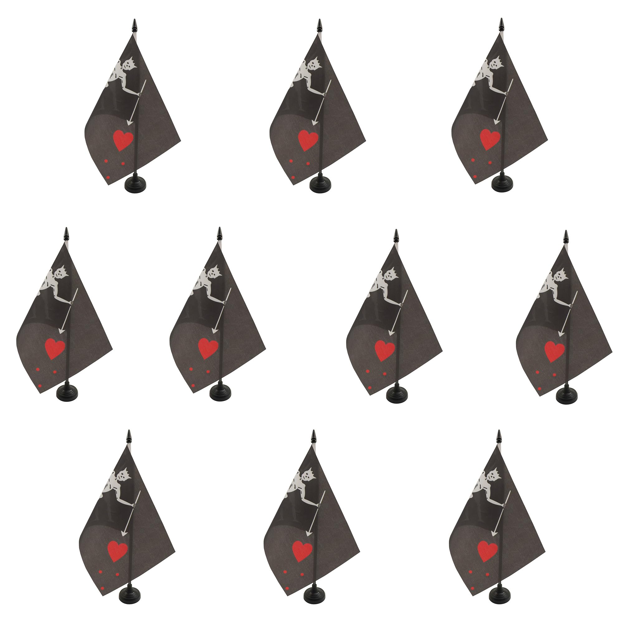 Drapeau de table pirate : lot de 10 pour réussir facilement votre décoration de fête corsaire