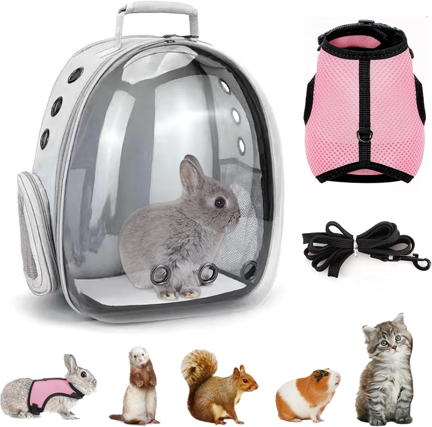CUTENNIOU Small Pet Carrier Backpack Rabbit Carrier with