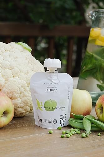 Miniatura 5 de White Leaf Provisions Purés orgánicosbolsas de comida para bebés, frutas, verduras y granos, aperitivo para niños pequeños, cultivo regenerativo,