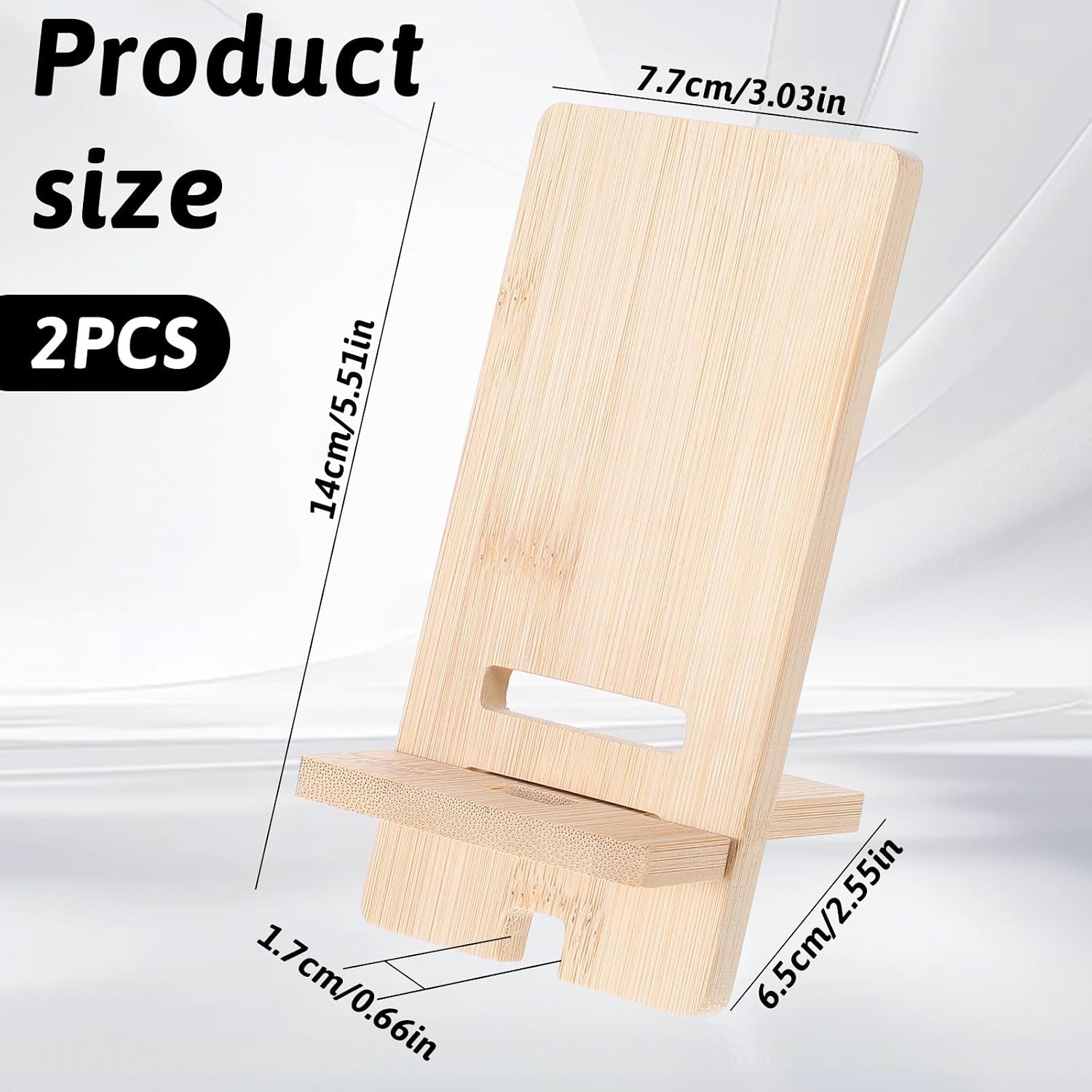 QfwdfcTrenz Wooden Phone Stand, Wood Phone Stand Wooden Office Cellphone Holder for Desk with Charging Hole Detachable Mobile Stands Japanese Style Cellphone Holder Compatible with Mobile Tablet