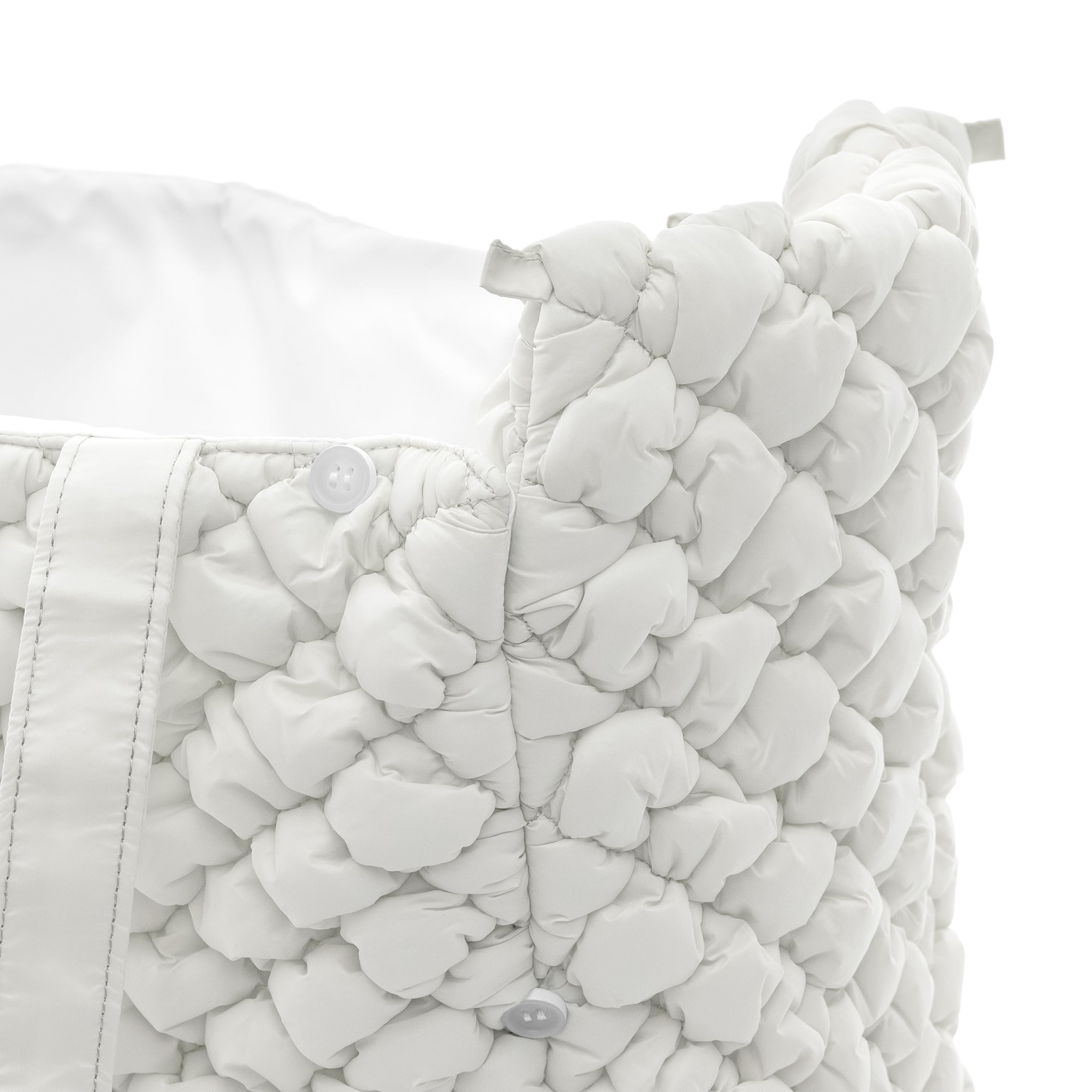 Record - Borsa per Cani e Gatti Cloud con effetto goffrato. Traportino per Cani con Maniglia imbottita per comfort e fondo rimovibile | Bianco, 37 x 19 x 26 cm