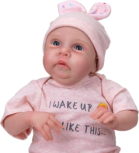 Miniatura 3 de Pinky Real Life Reborn Baby Dolls 19Inch 18.9 in Muñecas de bebé recién nacido de tela suave cuerpo realista muñecas juguete regalo