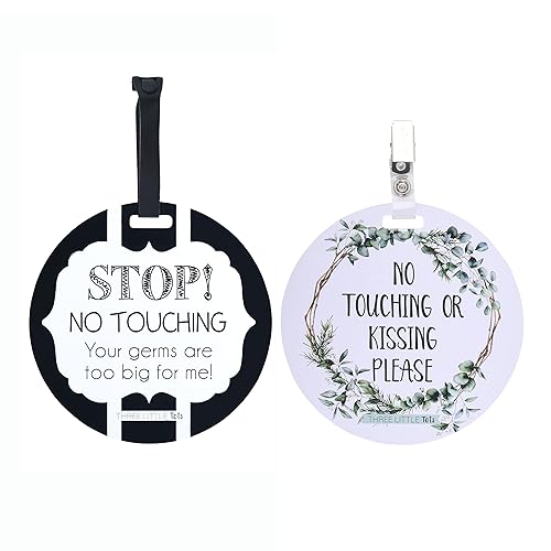 Vista 29 de Paquete de dos asientos de automóvil y cochecito de bebé sin tocar (Three Little Tots) sin tocar - Señal de seguridad para bebé sin tocar