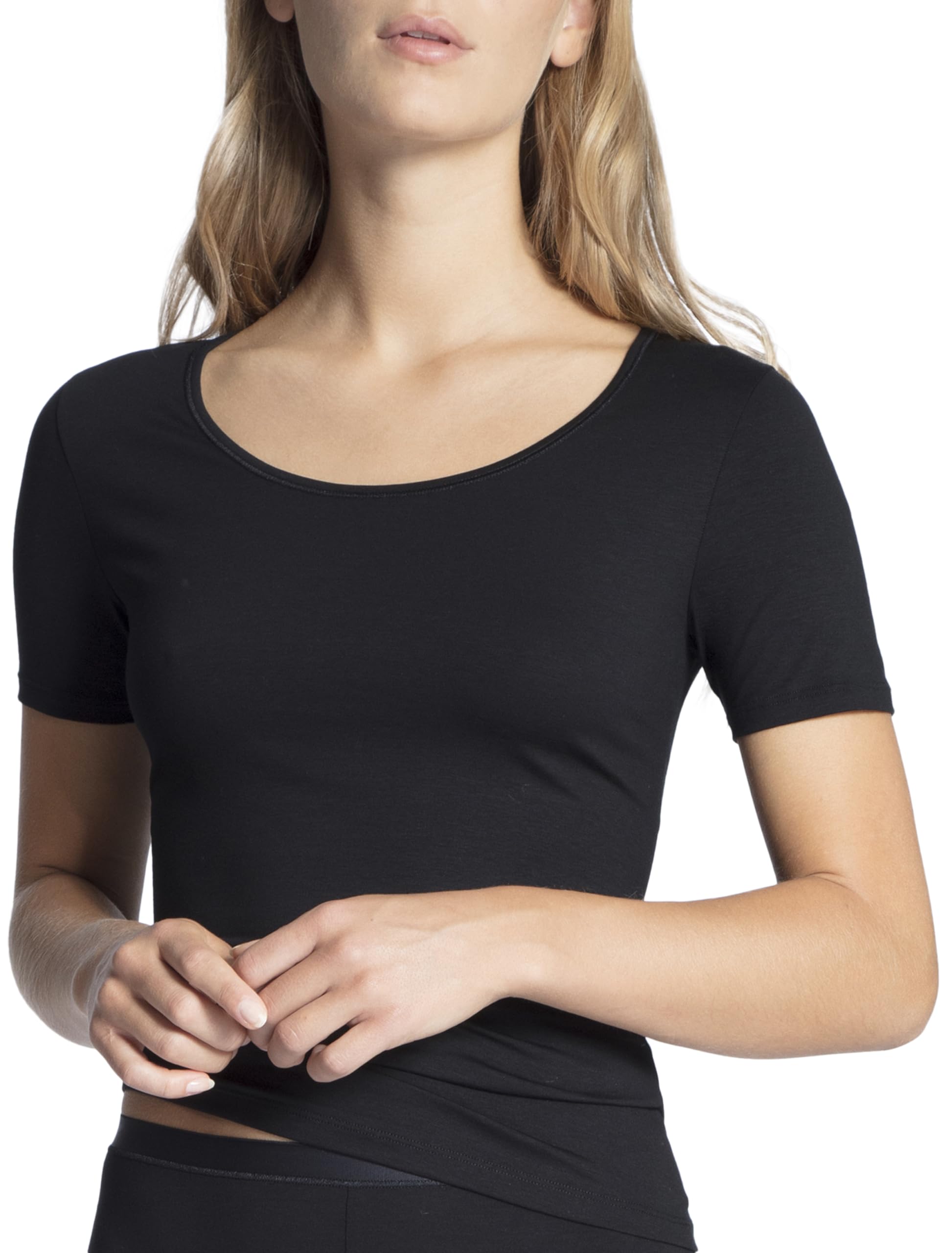 Calida Women's Natural Comfort Vest, Black (Schwarz 992), 10 (Manufacturer Size: X-Small)