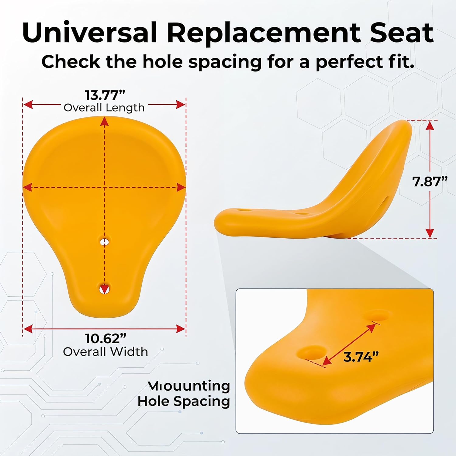 Hemoton Outdoor Playground Equipment Plastic Seesaw Seat Replacement for Kids Parks Community Areas, Yellow, 13.77 X 10.62 X 7.08 Inch, Comfortable and Easy to Install