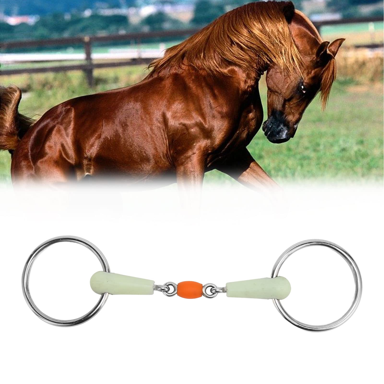 Filetto Ad Anello per Tutti Gli Usi, Filetto a Bocca di Cavallo in Acciaio Inossidabile con Sapore di Mela, Filetto a Bocca Larga, Filetto Ad Anello Sciolto a Doppio Giunto
