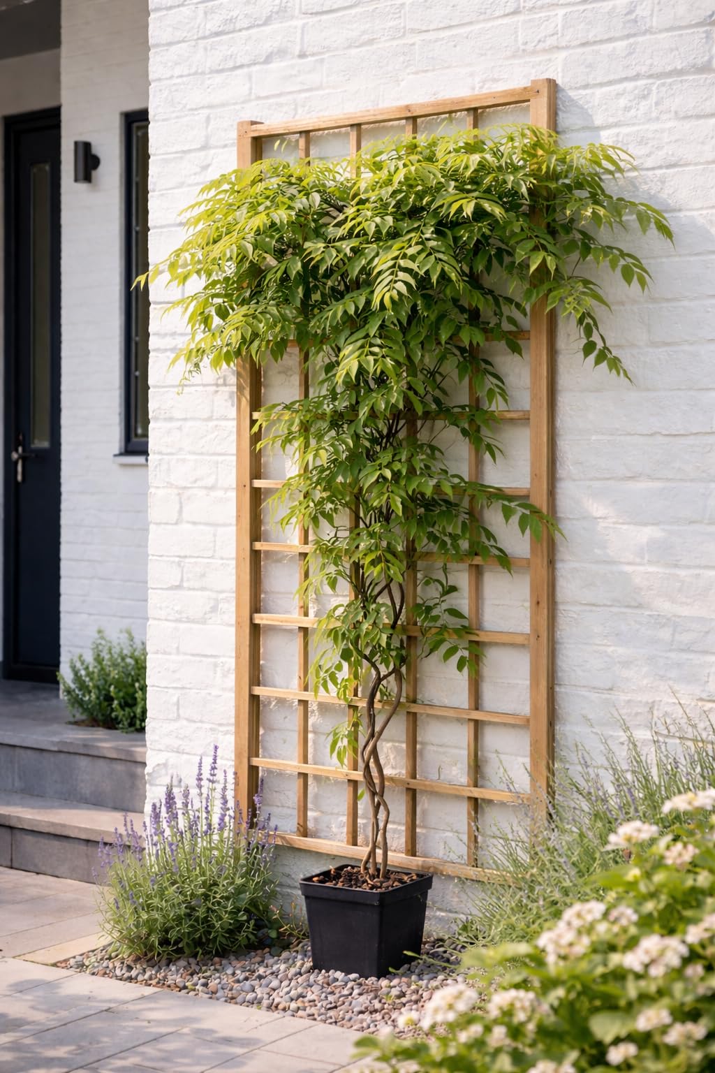 Weißer Blauregen Longissima Alba 180–200 cm – Wisteria floribunda, duftende Kletterpflanze, winterhart, rankend, ideal für Pergola, Garten & Fassade, stark wachsend