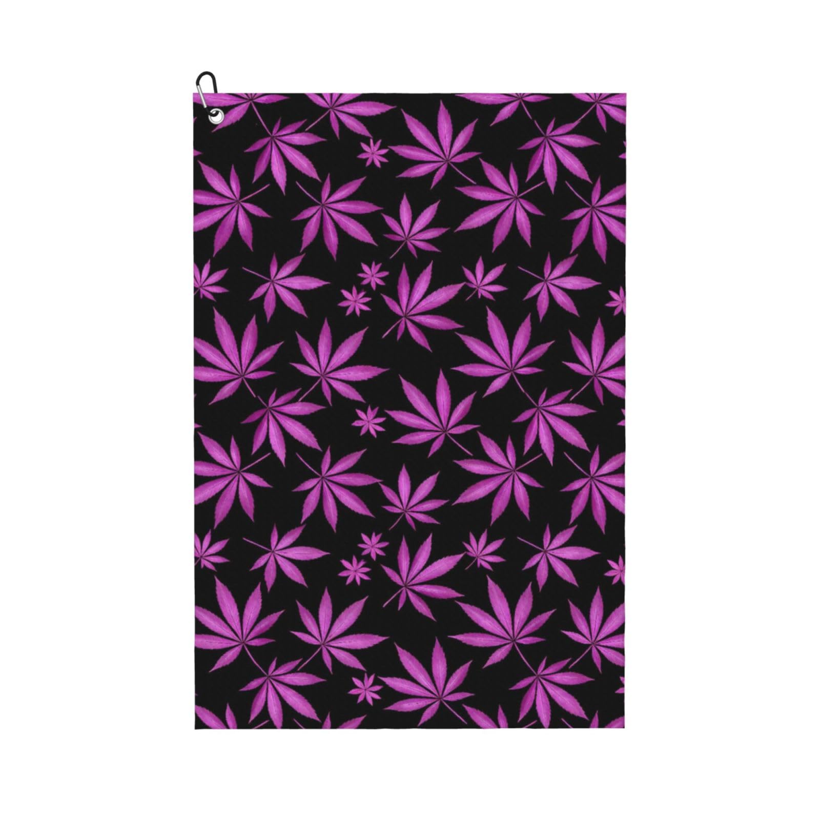BSDFGSDD Purple Weedleaf Leaves Golf Towel 24 x 16 inches