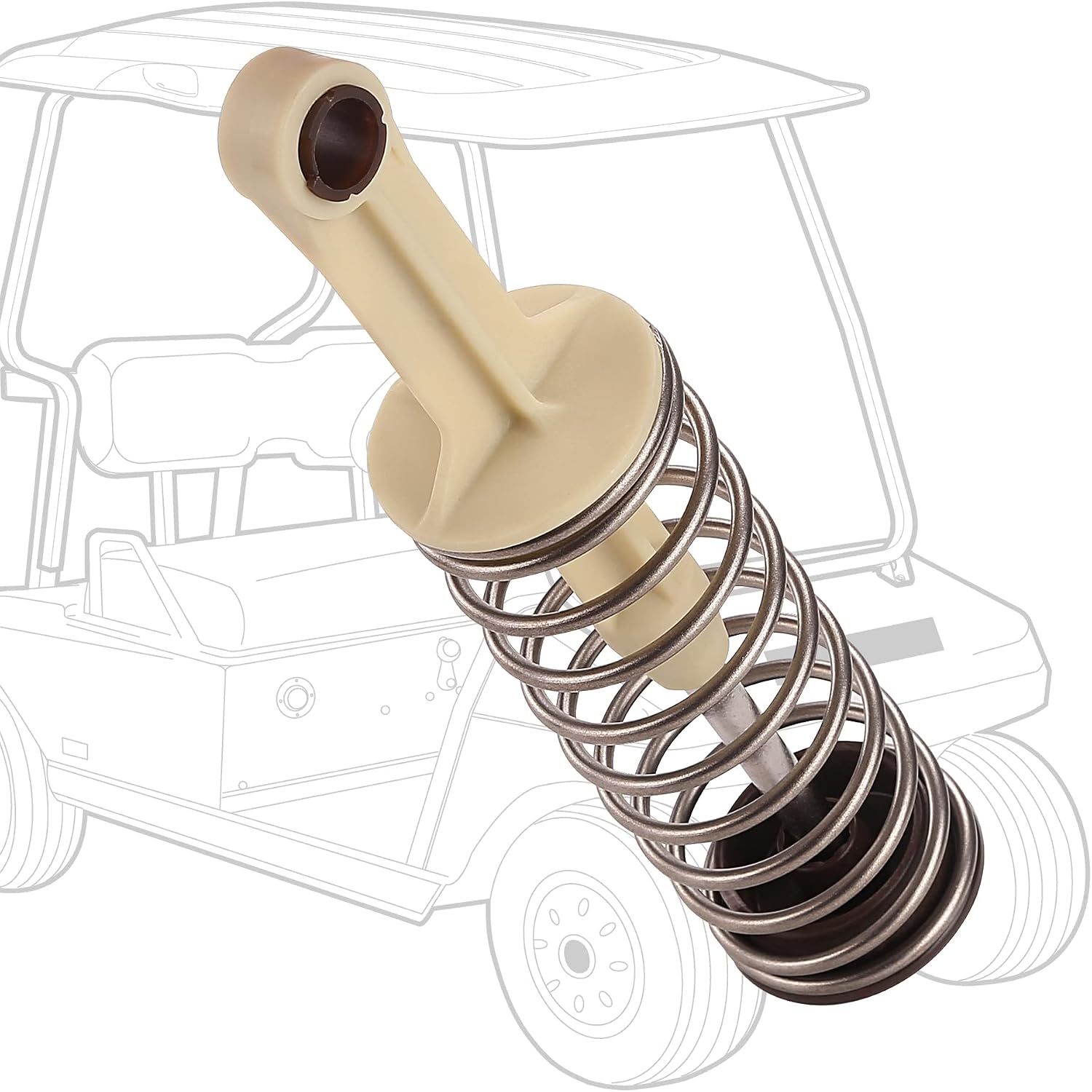 10L0L Golf Cart Accelerator Return Spring Rod Retainer Assembly Fits Club Car DS 1996-up, Replaces OEM# 101817401 101796201 1017378