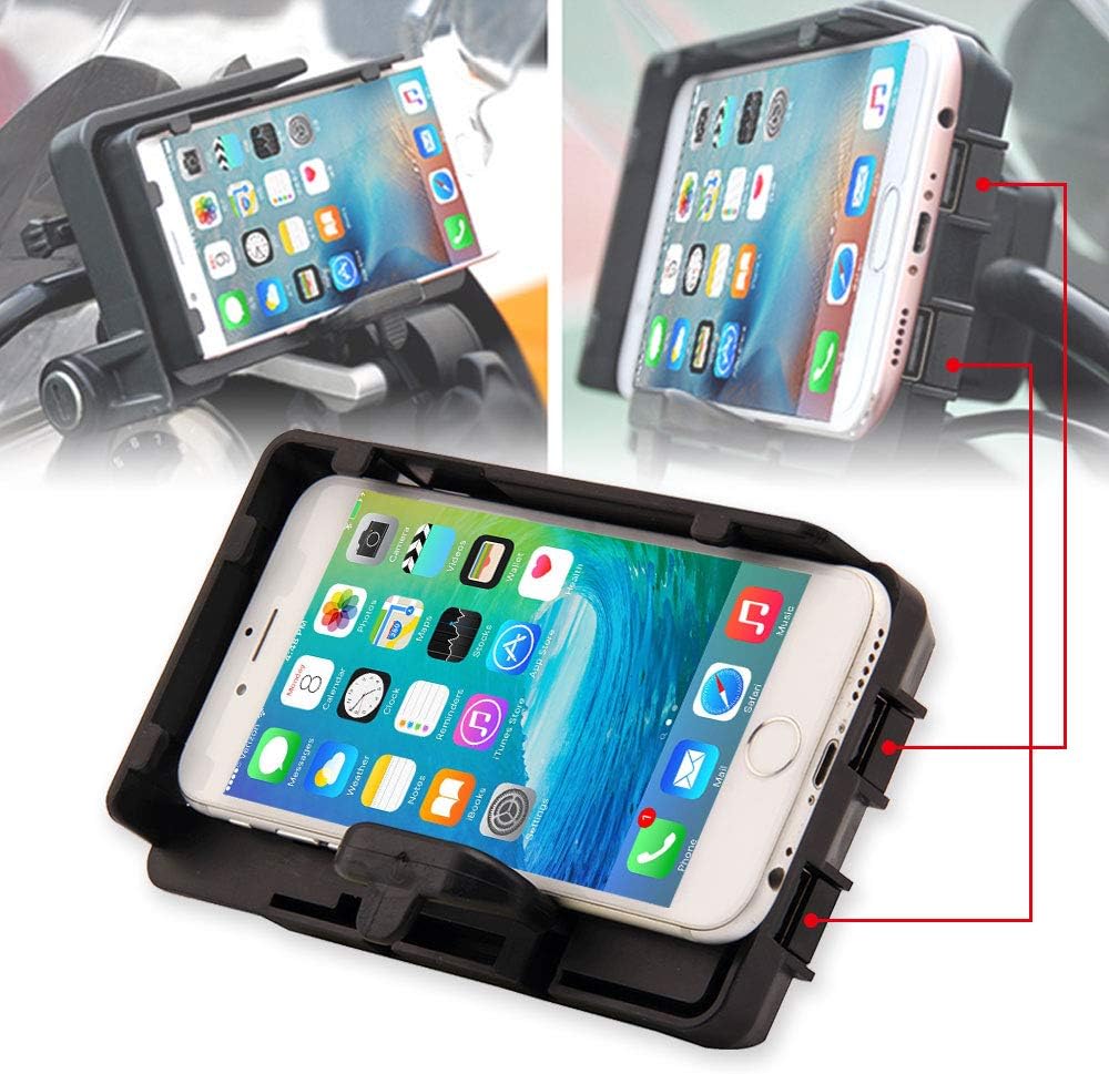 Motorcycle Phone Mount with USB Charger Mobile Phone holder