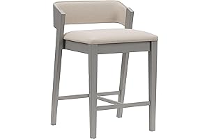 Hillsdale Furniture Dresden Wood Counter Height Stool, Distressed Gray for Low Back...